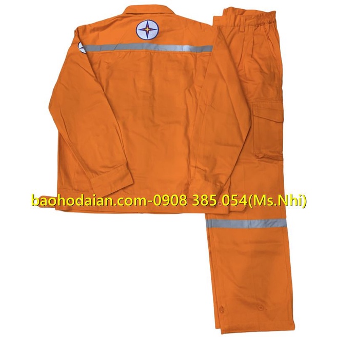 Quần áo điện lực tiêu chuẩn màu cam EVN