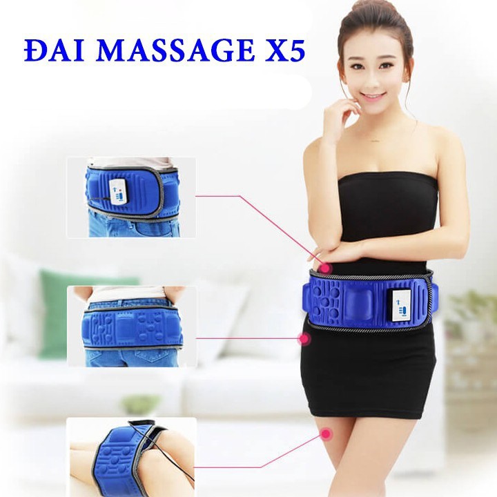 Đai Massage Giảm Béo X5 Hàn Quốc Đánh Tan Mỡ Bụng Mỡ Đùi