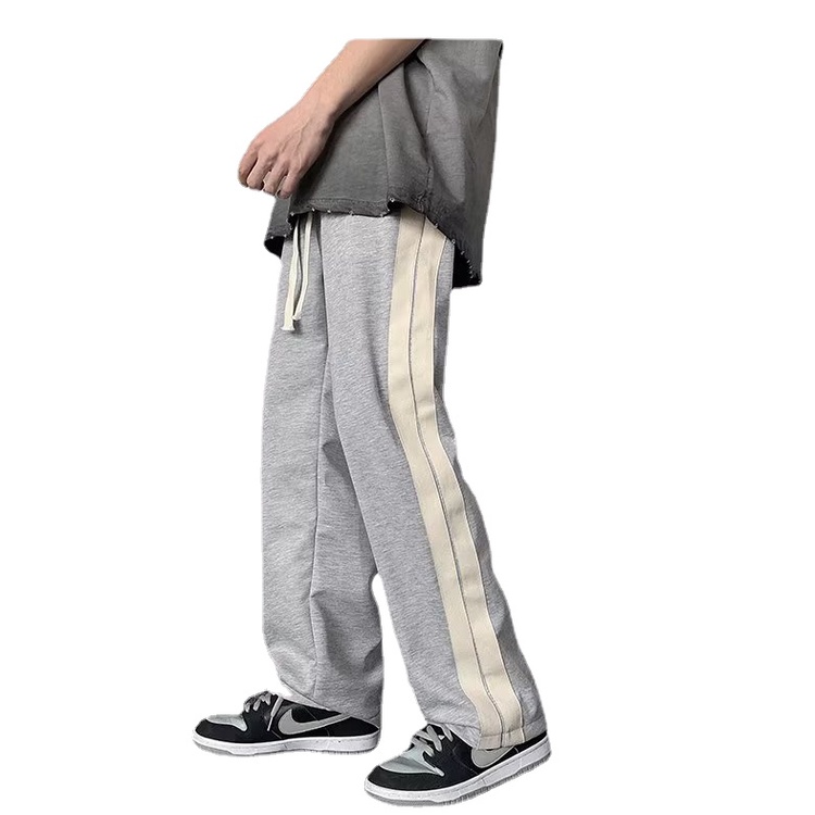 Quần ống rộng Họa Tiết Kẻ Sọc Phong Cách Nhật Bản Thời Trang Cho Nam size M-3XL