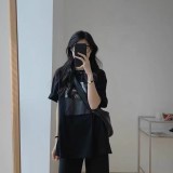 Bộ đùi cô gái xẻ tà RUBY Chất cotton 4 chiều dầy mịn mềm, áo xẻ tà phong cách Hàn quốc