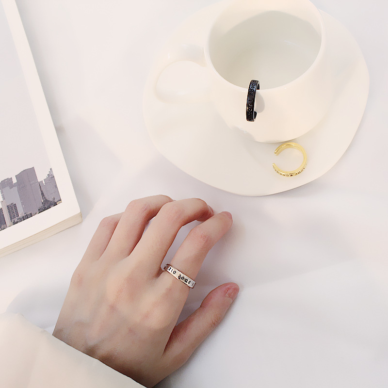 Adjustable ring with letter opening
