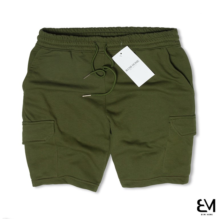 Quần short nỉ túi hộp BAMI HOME chất nỉ dày dặn, túi hộp phong cách cá tính QSN- 011 | BigBuy360 - bigbuy360.vn