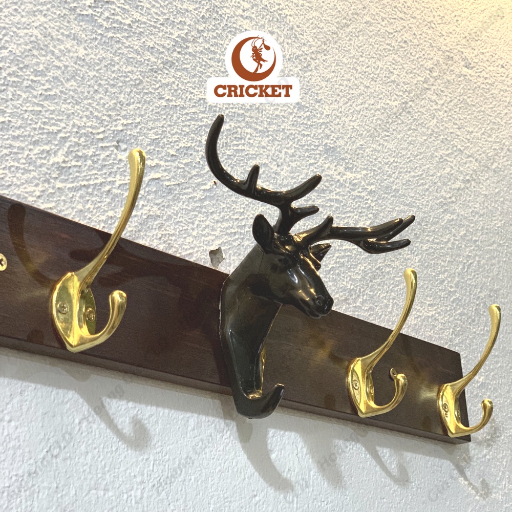 Thanh Móc Treo Quần Áo Kèm Móc Sừng Hươu - Móc Treo Đồ Từ Gỗ Thông Newzealand Trang Trí Nhà Cửa Siêu Đẹp