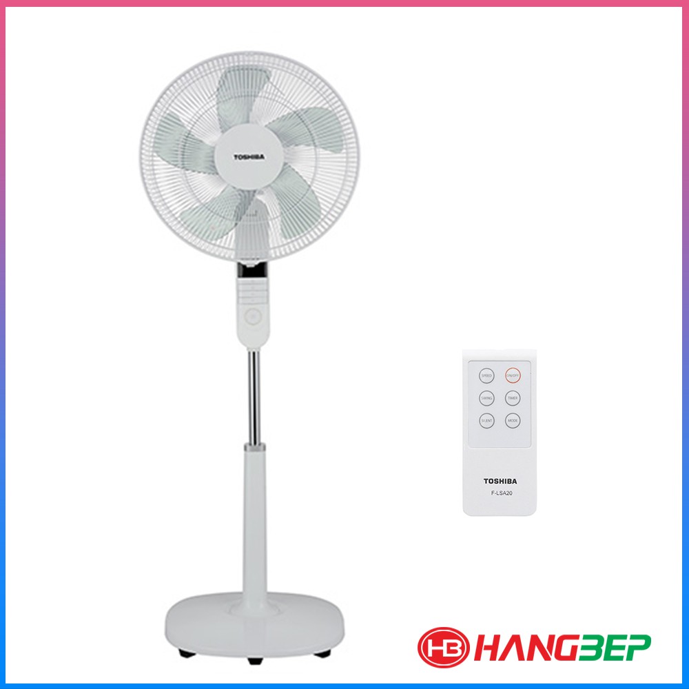 Quạt đứng có remote Toshiba F-LSA20VN -Xám/Trắng