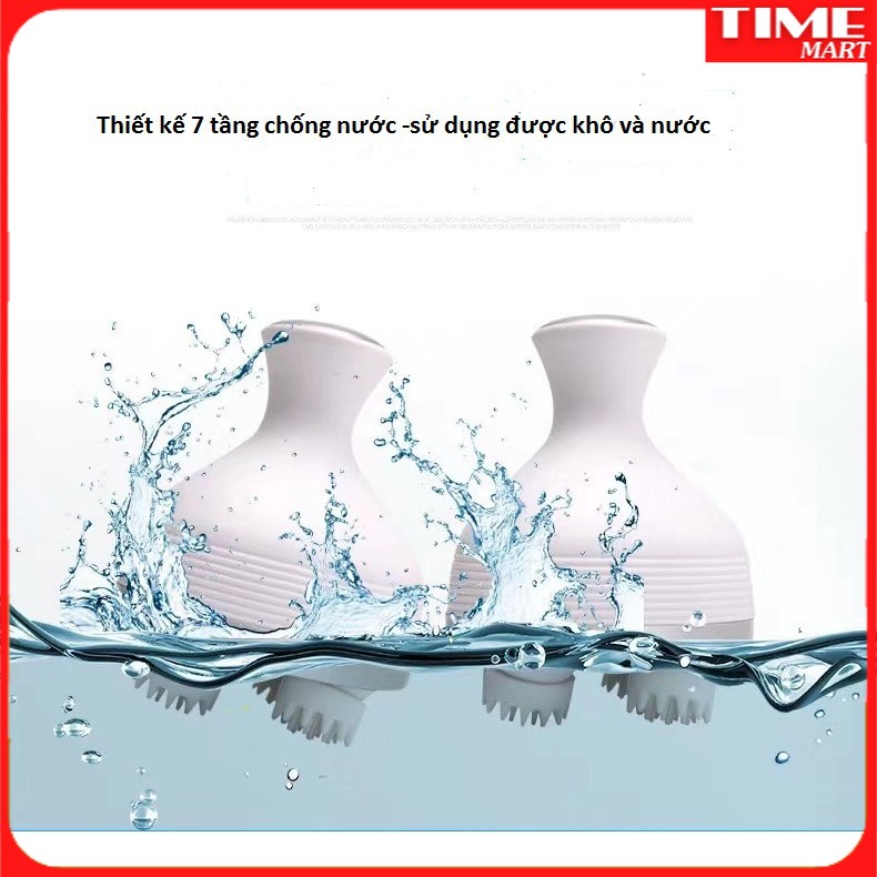 Máy massage đầu mini chống nước-ST-801.Trị đau đầu và vai gáy. Tốt cho sức khỏe [TIME_MART siêu thị tiện ích gia đình]