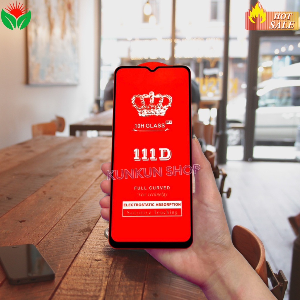 Kính cường lực Redmi 9/ 9A/ 9C/ 9T - Cao cấp - Full màn hình 111D và Trong suốt - Độ cứng 10H  [FreeShip_50K]