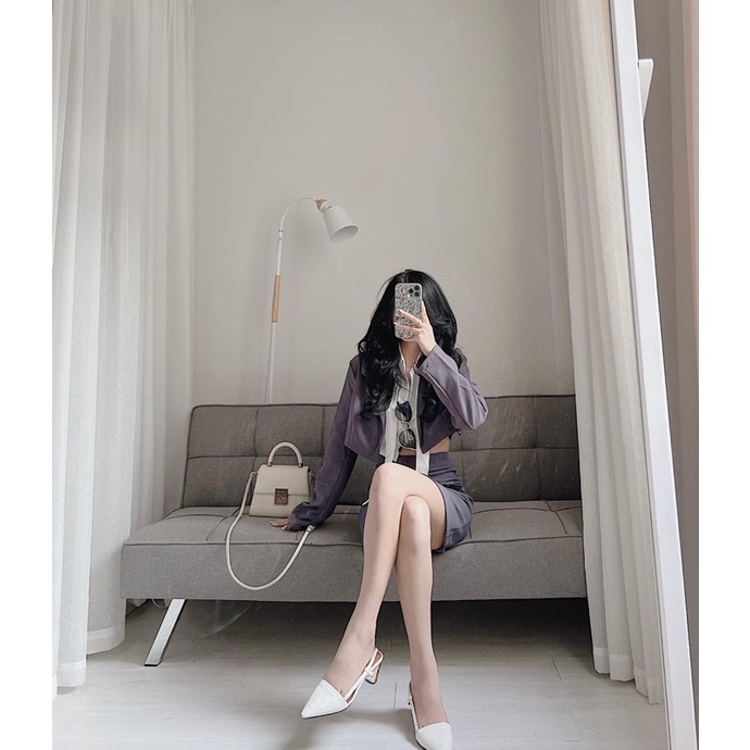 Set croptop blazer 3 chi tiết Samhyewear