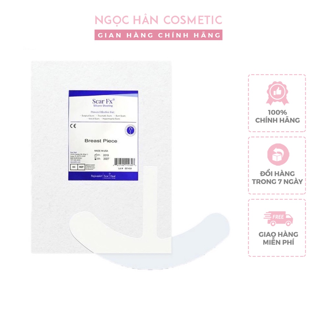 Miếng dán mờ sẹo Rejuvaskin Scar FX Breast Piece sau phẫu thuật ngực