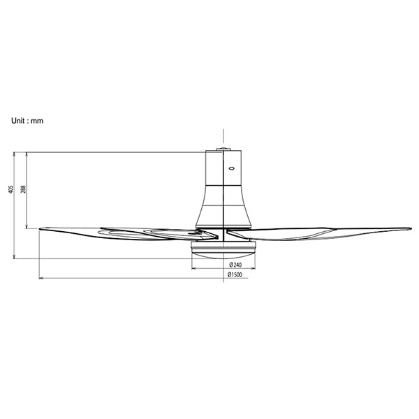 Quạt trần Panasonic 5 cánh F‑60UFN có đèn Led