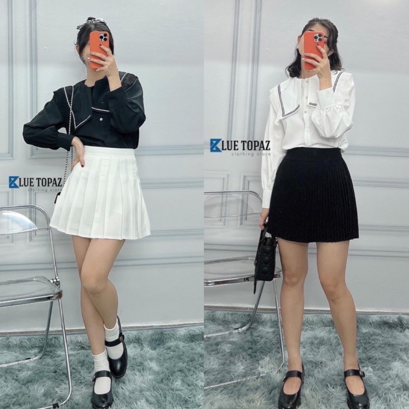 áo kiểu cổ vuông phối voan