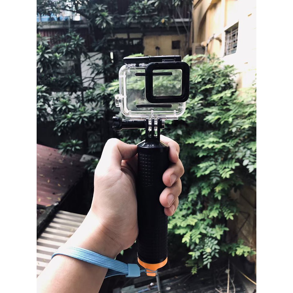 [Rẻ vô địch] Case chống nước gopro 5/6/7 hàng SHOOT chống nước cao cấp lên tới 45m - Combo kèm phao tay