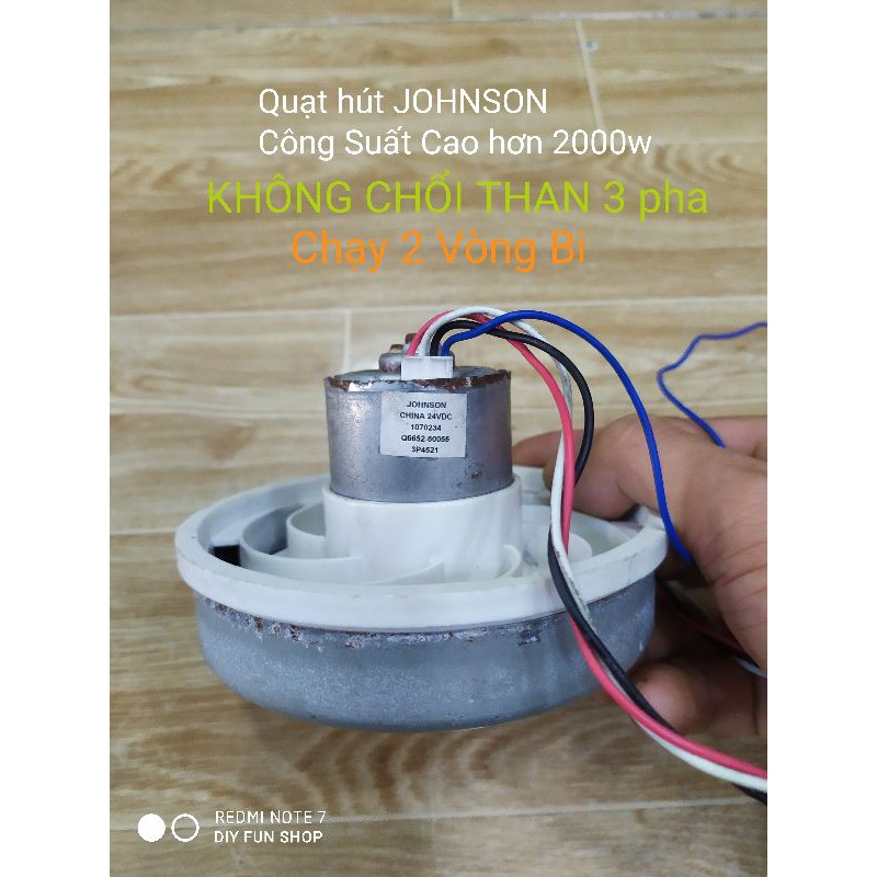 Quạt hút JOHSON Brushless Motor 2000w 2 bạc đạn