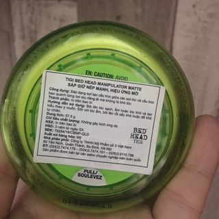 * Chính hãng usa * SÁP MỜ SIÊU GIỮ NẾP MANIPULATOR MATTE (Xanh lá ) 57.5g