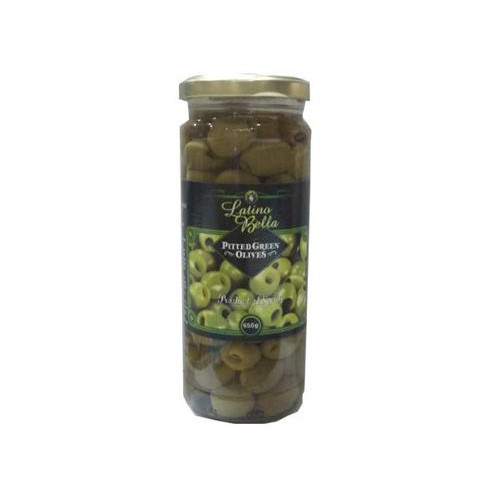 Ôliu xanh tách hạt Latino Bella – lọ 450g