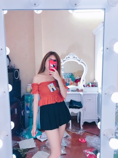 áo nhúng bẹt vai dễ thương