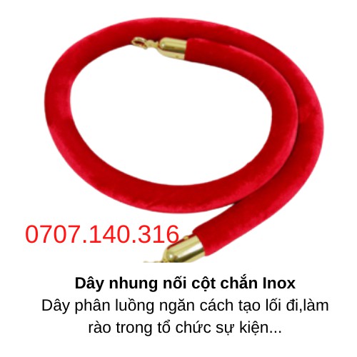 Dây Nhung Nối Cột Chắn Inox, Dây Trùng Cột Chắn Inox