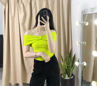 Áo nơ trễ vai