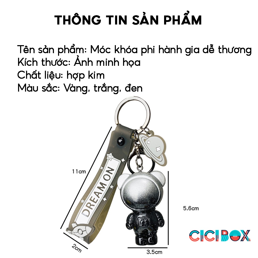 Móc khóa cute phi hành gia dễ thương Móc khóa túi xách phụ kiện CICIBOX