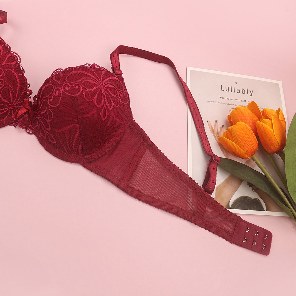 Áo Lót Nữ Cao Cấp Luperi Phối Ren Tinh Tế Bản Hai Móc Trẻ Trung Mút Đẩy Mềm Siêu Ôm Ngực Sp813