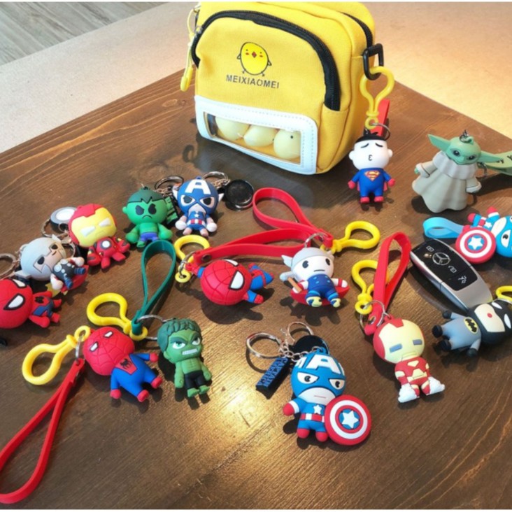 Móc chìa khóa họa tiết siêu anh hùng đáng yêu