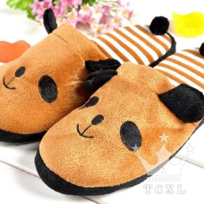 Dép bông đi trong nhà , Dép nữ PANDA đi trong nhà chống trượt giữ ấm chân cho mùa đông
