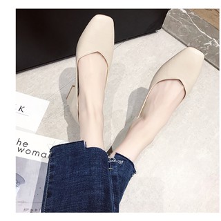 Giày dáng búp bê basic đế cao thanh lịch