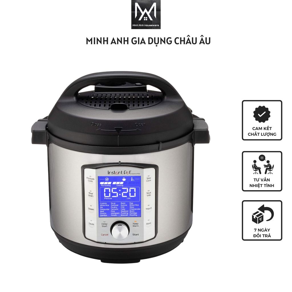 Nồi áp suất điện INSTANT POT Duo Evo Plus 10 in 1 1200W 5,7L [Hàng nội địa Đức nhập khẩu]