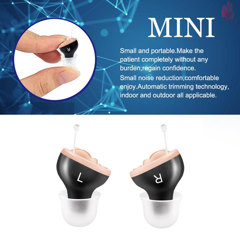 Máy trợ thính mini vô hình khuếch đại âm thanh có thể điều chỉnh âm lượng chăm sóc tai