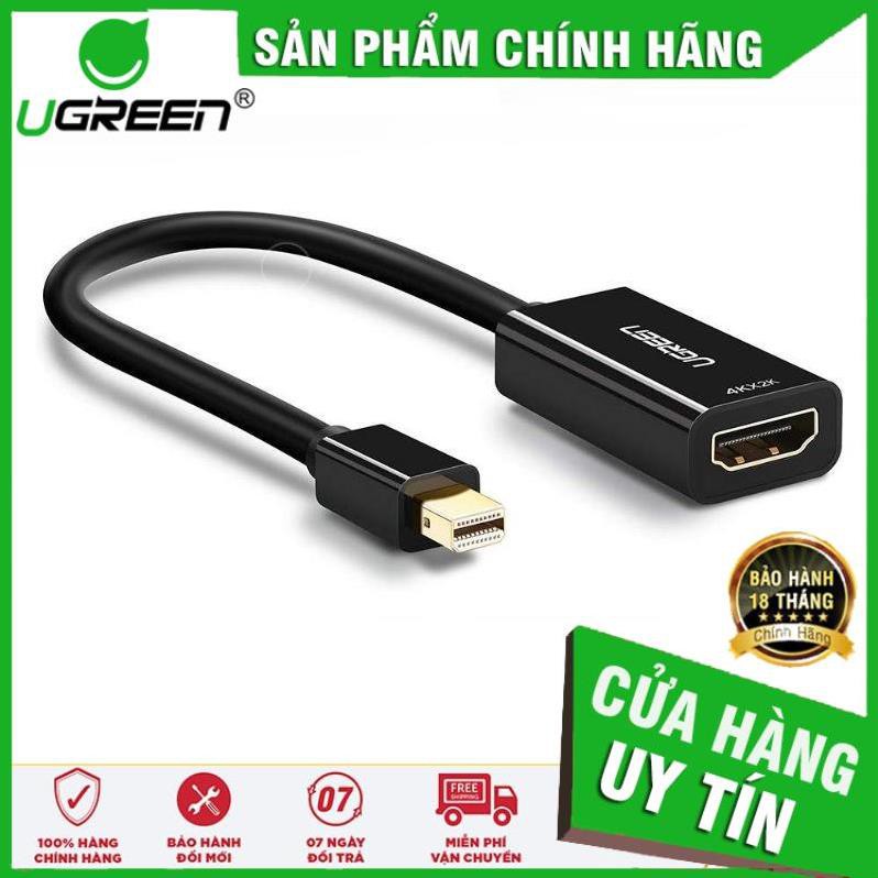 Cáp chuyển đổi  Mini DisplayPort sang HDMI dài 25cm, hỗ trợ 4K*2K/30Hz UGREEN MD112 ✔HÀNG CHÍNH HÃNG ✔