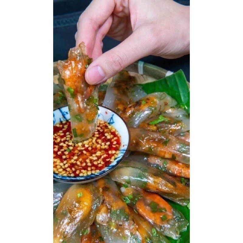 CHUYÊN SỈ_ 30 BÁNH BỘT LỌC HUẾ KÈM NƯỚC CHẤM Ớ XANH