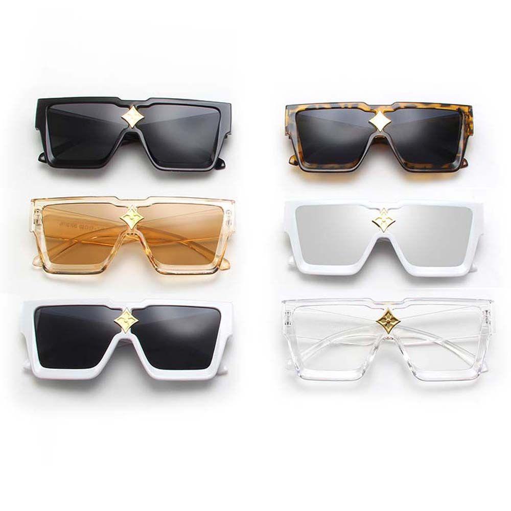 Kính Mát Gọng Vuông Lớn In Họa Tiết Da Báo Phong Cách Hip Hop Thời Trang Cho Nam Và Nữ WMES15H