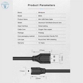 Dây cáp chuyển đổi từ DG Mini USB USB 2.0 Type A sang Mini 5 Pin USB B