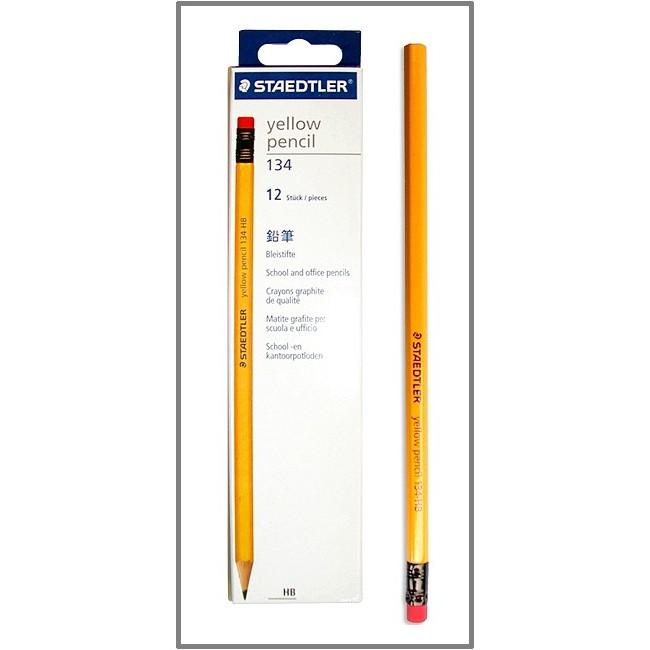 [Mã BMINCU50 giảm 50K đơn 250K] Bút Chì Gỗ Steadtler 134-2B Yellow Pencil