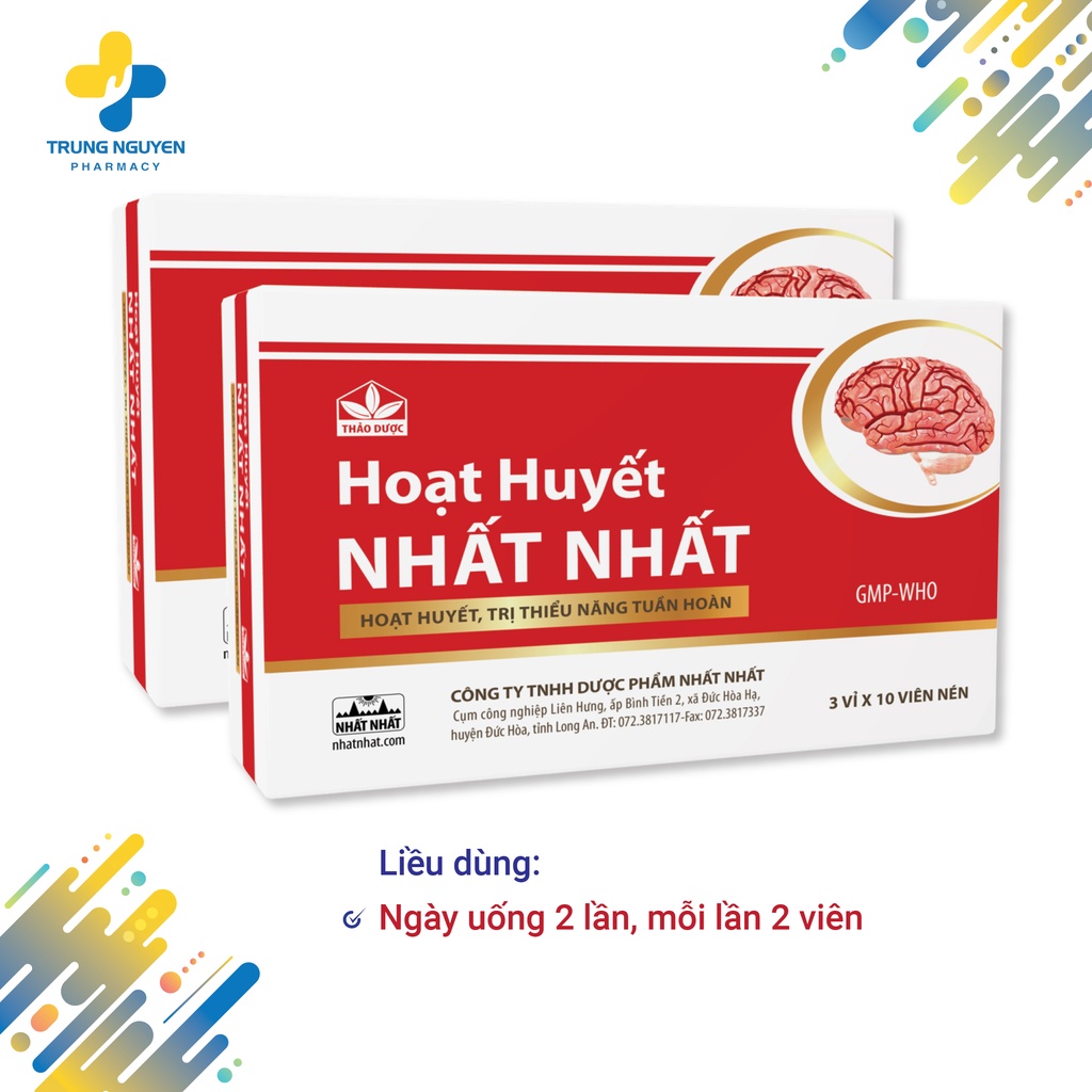 Hoạt huyết Nhất Nhất (Hộp 3 vỉ x 10 viên)