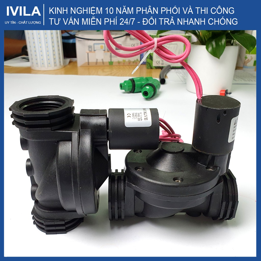 Van điện từ phi 21mm/27/34/48  - Sử dụng điện áp 220V hoặc 24V - Van từ nhựa bền bỉ chống nước, chịu mưa nắng hoàn hảo