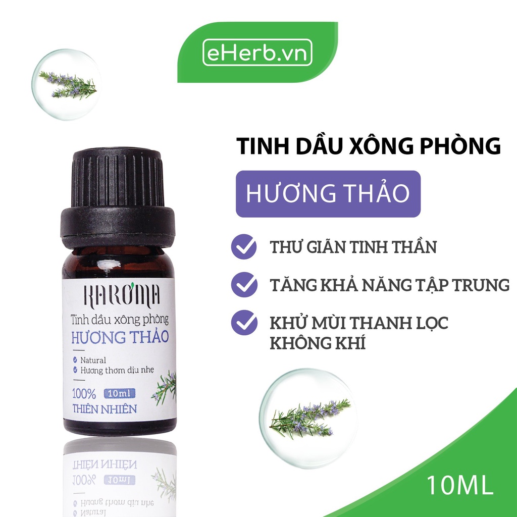 Tinh Dầu Thơm Phòng Ngủ Hương Thảo KAROMA, Thư Giãn Tinh Thần, Gia Tăng Cảm Xúc Lãng Mạng 10ml (Chai)