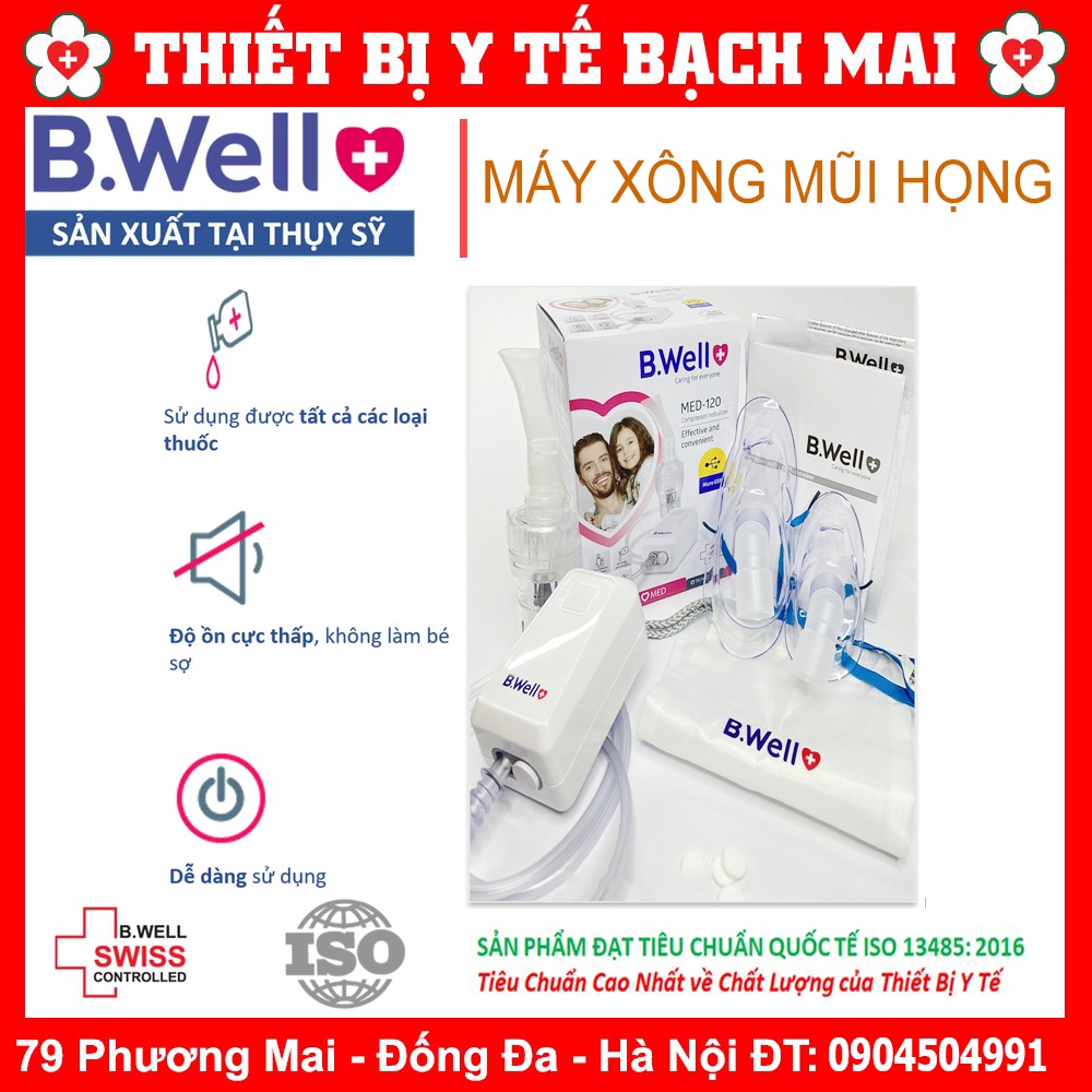 Máy Xông Mũi Họng B Well MED-120 | Bảo Hành 2 Năm Chính Hãng Thuỵ Sĩ