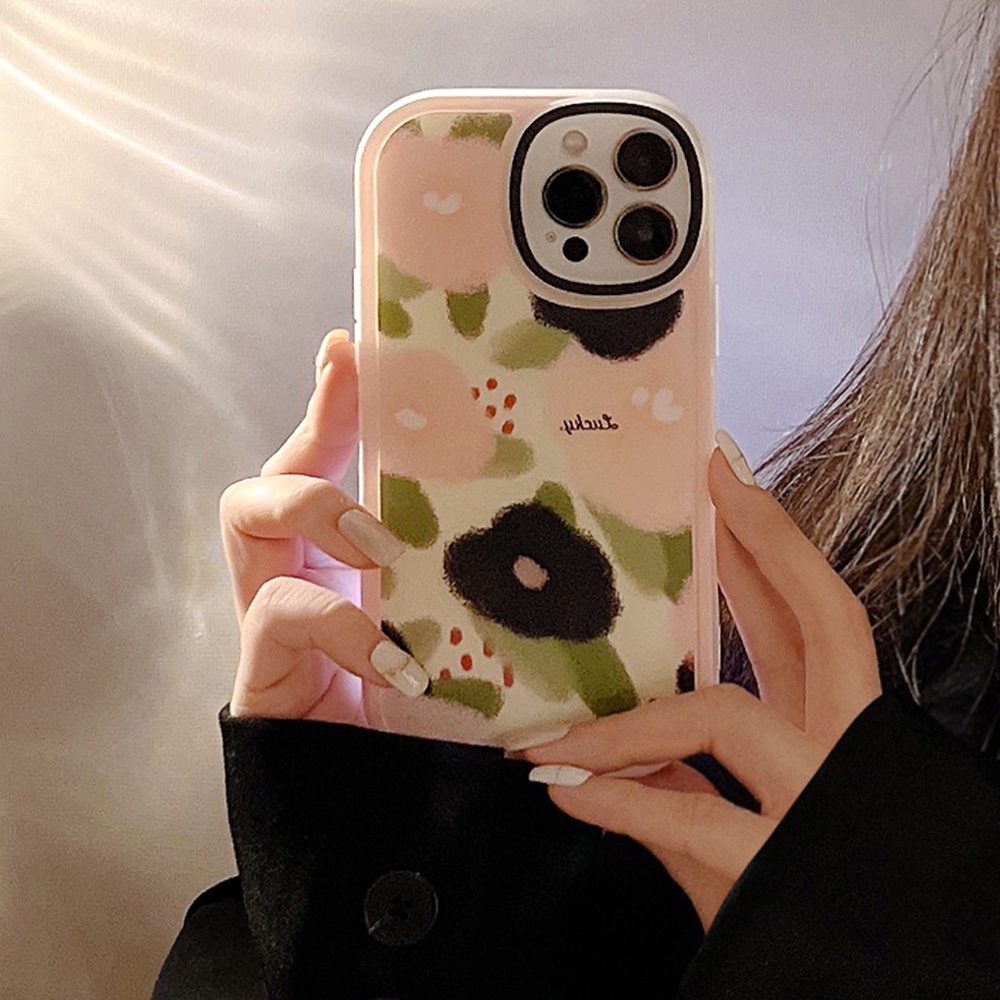 Ốp Điện Thoại TPU Mềm Chống Sốc In Hoa Cho iPhone 11 12 13 Pro max mini XS max xr 7 8 se2020 plus