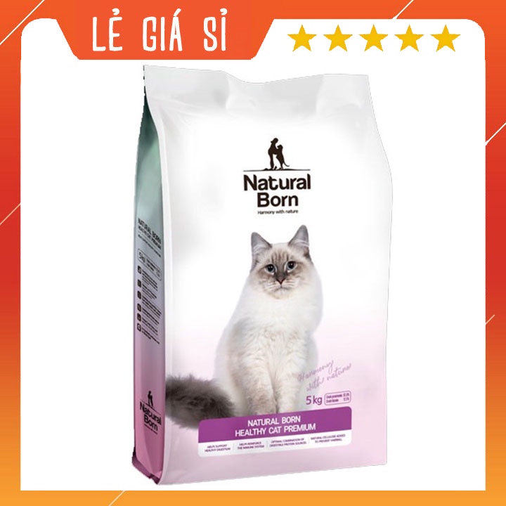 Hạt Thức Ăn Cho Mèo Natural Born Healthy Cat Premium 5kg - Thức ăn cho mèo giá sỉ
