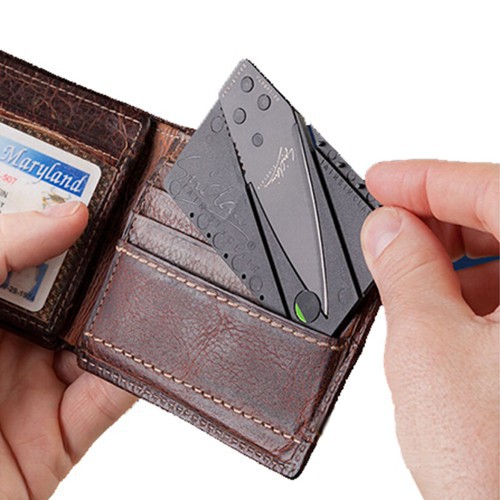 COMBO 100 Dao Phượt Xếp Đa Năng Hình Thẻ ATM - Dao Gấp Xếp Gọn - Cao Cấp - Bỏ Ví Bóp Nam