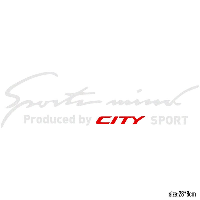 Tem dán Sport trang trí cho ô tô Honda City ( Trắng)