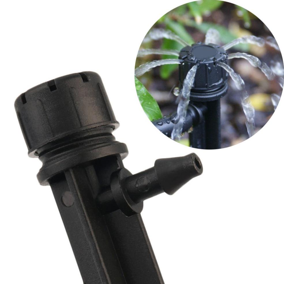 Béc tưới 8 tia có que cắm 0-70L/h tưới gốc điều chỉnh được lưu lượng