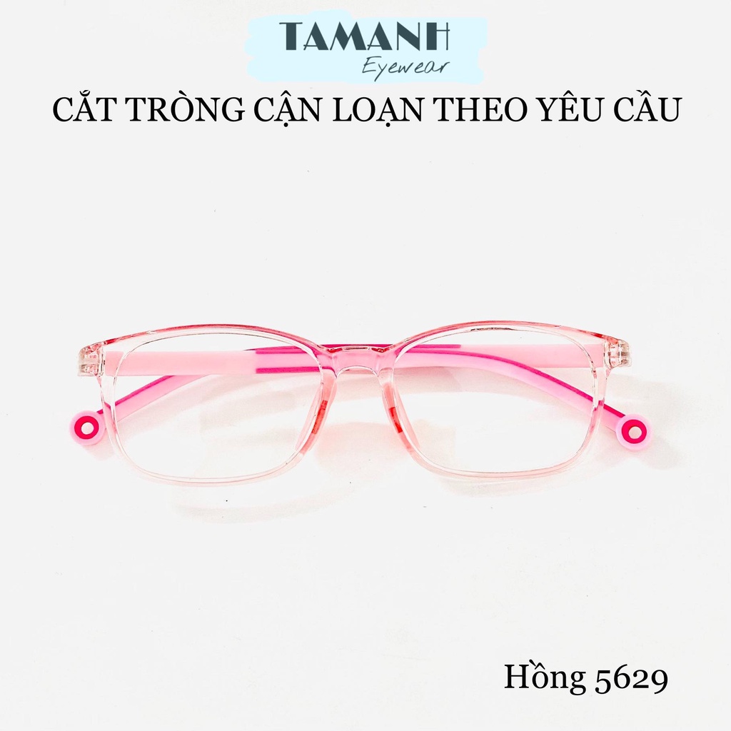 Gọng kính trẻ em nhựa dẻo 5629, nhẹ dáng mắt vuông TAMANHOPTIC nhận cắt mắt cận viễn loạn