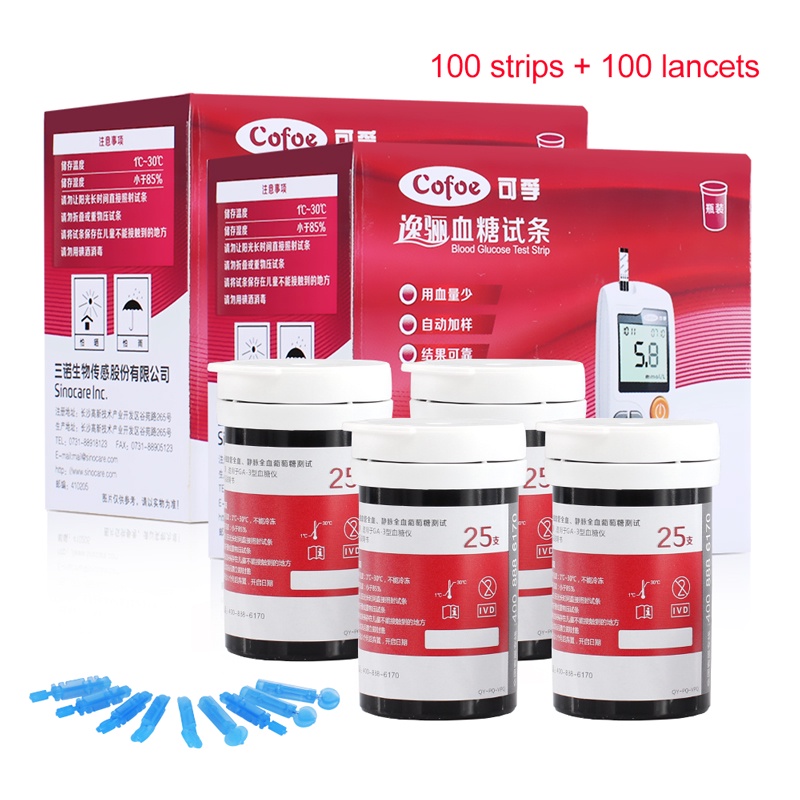 Cofoe Bộ Que Thử Đường Huyết Trong Máu Cofoe Và Kim Chích Không Bao Gồm Máy Đo Đường Huyết