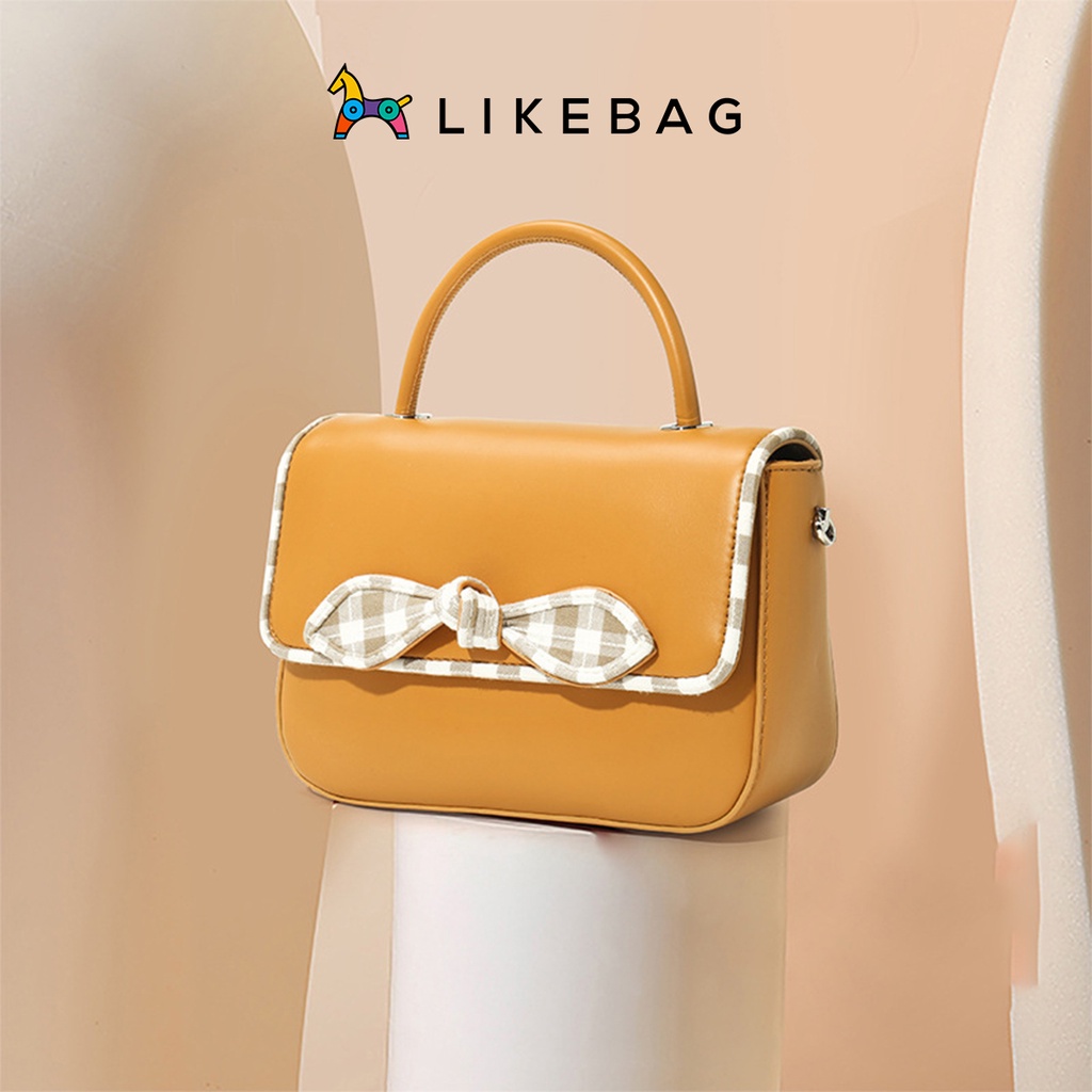 Túi đeo chéo nữ thời trang LIKEBAG form chữ nhật nhỏ gọn phối nơ dễ thương ST2150 - LIBAGI