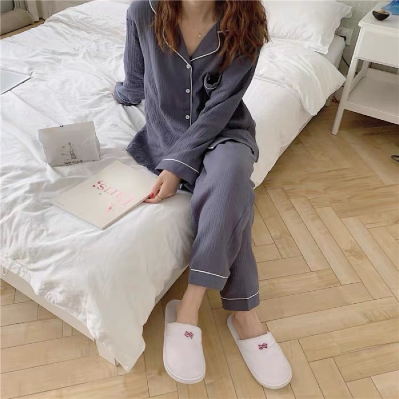 Đồ ngủ dáng dài BD024 trơn basic gồm 5 màu (ORDER) | BigBuy360 - bigbuy360.vn