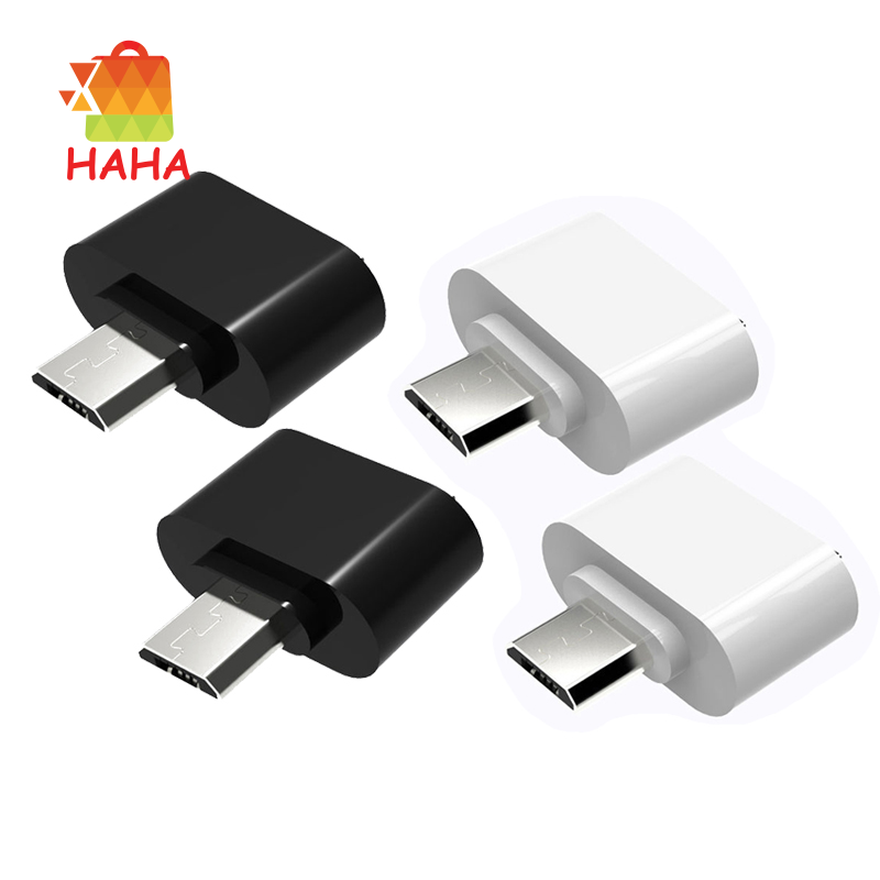 2pcs Micro-Usb Male To Usb 2.0 Otg Adapter For Android Black