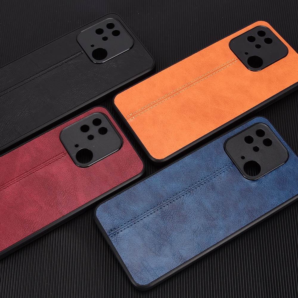 Ốp Điện Thoại Da Đơn Giản Chống Rơi Cho Xiaomi Mi Note 10 9 8 se Mix 4 Black Shark 5 5rs 4 3 Pro Lite