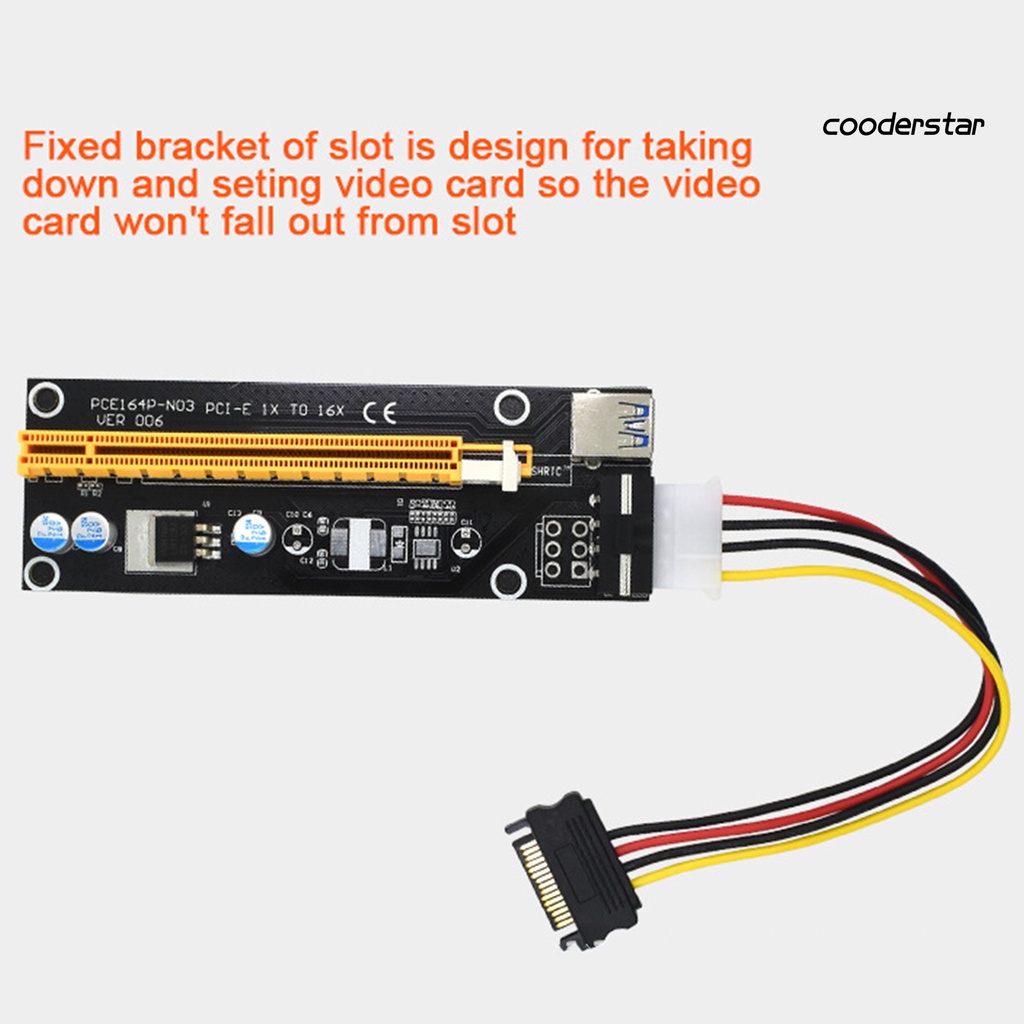 Card mở rộng DN-PJ Ver006 USB 3.0 PCI-E 1X sang 16X GPU cho máy tính