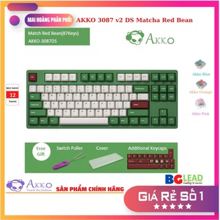 Bàn phím - Keyboard Akko 3087 v2 DS Matcha Red Bean